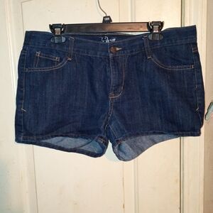 Dark Wash Denim Shorts - Women